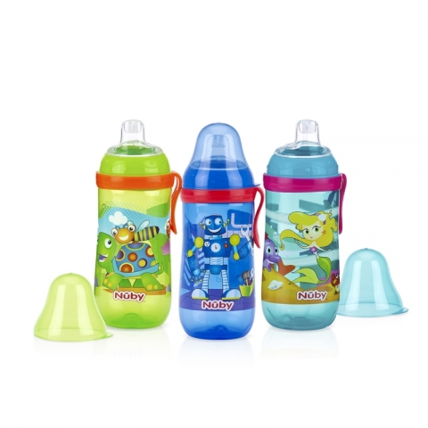Bottle decorated with Silicone Spout 360 ml