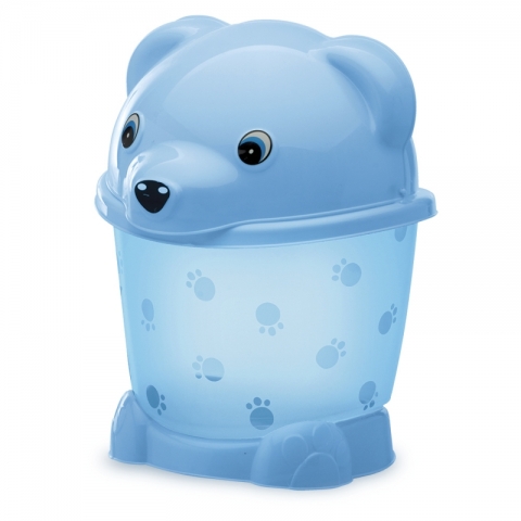 Translucent Teddy Bear Trash Can with Foot