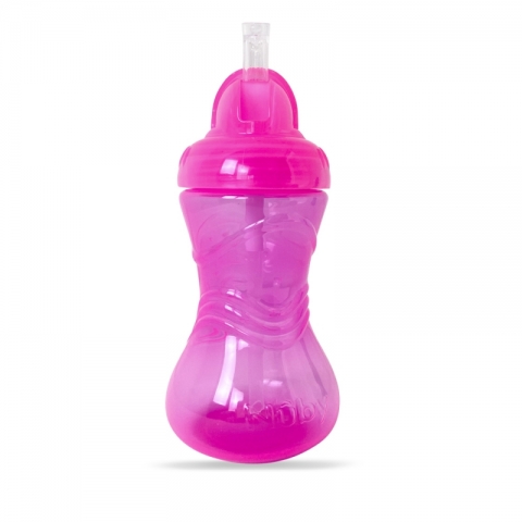 Copo com Canudo de Silicone e Tampa Retrátil 300ml