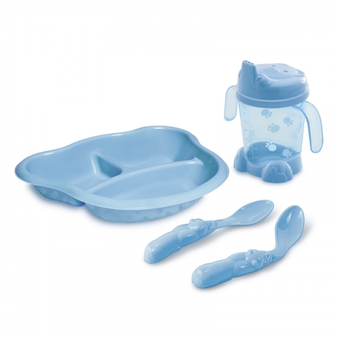 Feeding Set: Divided Plate, Sippy Cup and Spoons