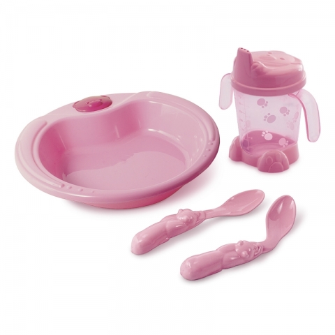Feeding Set: Teddy Bear Baby Plate, Sippy Cup and Spoons